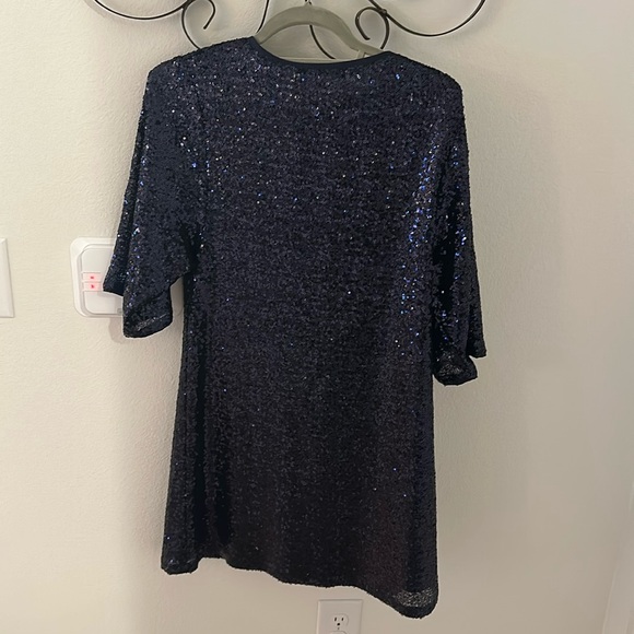 black mini evening dress Miss Me Sequin Mini Dress Black